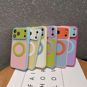เคสโทรศัพท์หนังสีสันสดใสแบบแม่เหล็กสำหรับ iPhone 18 17 16 15 14 Pro Max ลายดอกทานตะวันสีรุ้งไล่เฉดสี Dopa mine ฝาหลัง PC - Product Image 6