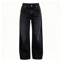 Jeans rétro à jambes larges pour femmes, pantalons en denim amples et vintage, tenues pour les sorties en bateau du week-end