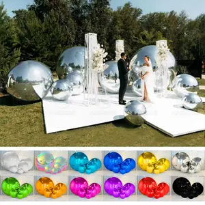 PVC gương bóng cho Christmas Wedding party Decor - Silver Big bóng bóng Inflatable phản chiếu gương bóng bay Sphere