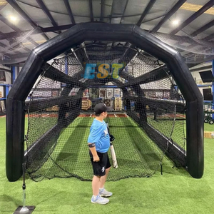 Equipo de alquiler de fiestas Red de béisbol <span class=keywords><strong>Jaula</strong></span> de bateo Jaulas De Bateo Blow up Juego deportivo <span class=keywords><strong>Jaula</strong></span> de bateo de béisbol inflable - Product Image 1