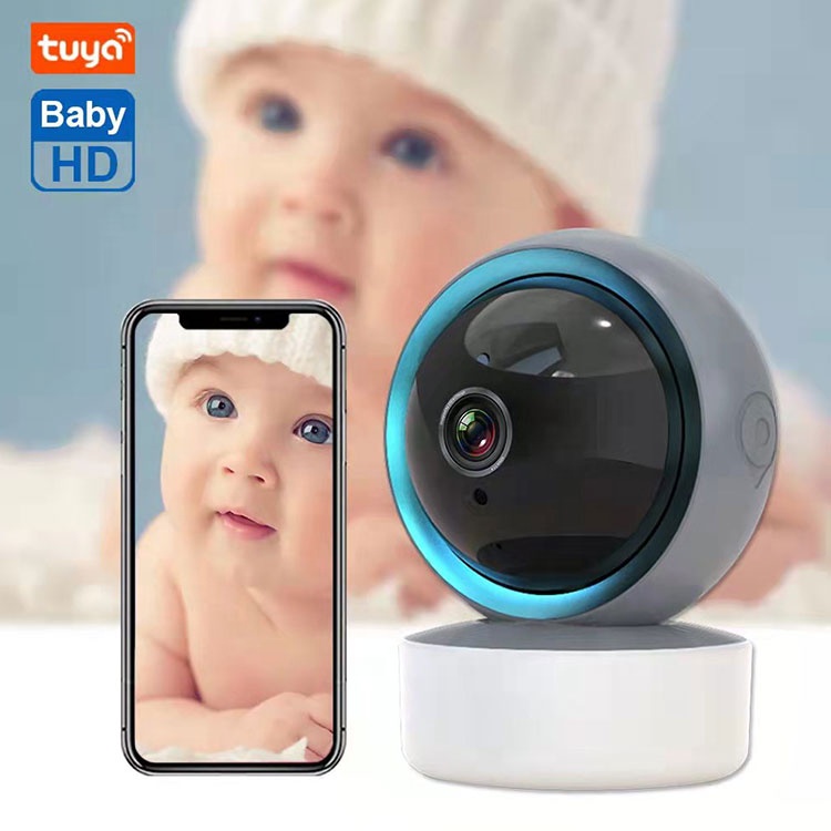Лидер продаж на Amazon, радионяня, приложение TUYA, 1080p, ночное видение, двухстороннее аудио, обнаружение движения, Wi-Fi, детская смарт-камера, монитор