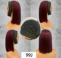 Perruques Bob SDD en cheveux vietnamiens ultra-lisses avec bandeau, vente en gros, sans colle, sans dentelle, noires, 100 % cheveux humains, densité 200 %