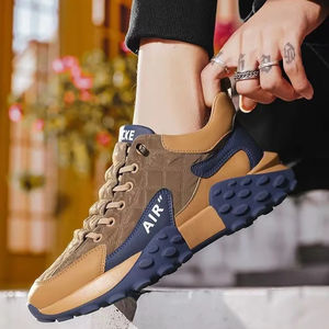 Chaussures de sport décontractées pour hommes, à lacets, antidérapantes, confortables, pour la marche quotidienne en plein air, toutes saisons, tendance et polyvalentes - Product Image 4