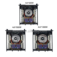 Amplificateur de puissance professionnel série AD 2U 4 canaux * 600W/800W/1000W 8 ohms RMS avec transformateur en aluminium plaqué cuivre pour scène, live, bar