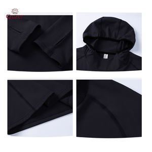 Vêtements de sport pour couples, manches longues, doublés en polaire, pour marathon, extérieur, vêtements de sport pour femmes et hommes, vente en gros - Product Image 4