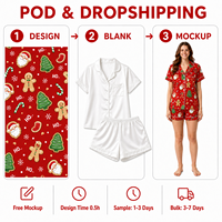Pyjamas en satin personnalisés pour demoiselles d'honneur, ensemble de vêtements de nuit avec logo et nom sur mesure, vente en gros POD, pyjamas soyeux et doux pour femmes, pour fête de mariage