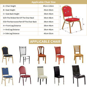 Áo phủ ghế nửa lưng chất liệu spandex giá xuất xưởng, dành cho đám cưới, sự kiện, trang trí tiệc tùng - Product Image 2