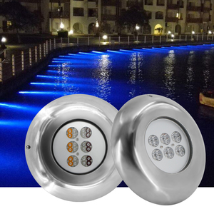 Lumière <span class=keywords><strong>LED</strong></span> RGB étanche IP68 <span class=keywords><strong>pour</strong></span> piscine, lumière sous-marine extérieure AC/DC/24V avec télécommande, intensité réglable <span class=keywords><strong>pour</strong></span> étang et éclairage ponctuel sous-marin - Product Image 1