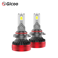 Ampoules de phare LED GICOO F8P 12V 130W, nouvelles ampoules super lumineuses 20000lm H1 H3 H4 H7 H11 9005 9006, feux antibrouillard 6000k, montage universel