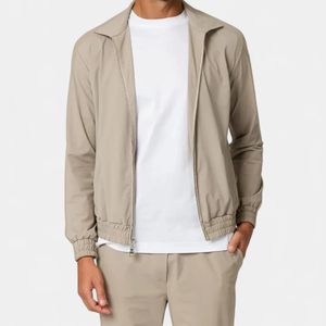 Nuovo materiale Premium e nuovi abiti tecnologici di lusso <span class=keywords><strong>Beige</strong></span> e blu scuro di Design popolare <span class=keywords><strong>tuta</strong></span> da ginnastica per <span class=keywords><strong>uomo</strong></span> - Product Image 2