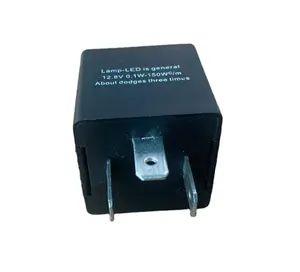 CF13-KT LED Flasher ajustável 12V 3 pinos Relé e conector à prova d'água preto