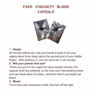 โลโก้ที่กําหนดเองแคปซูลไฮเมนเทียมแคปซูลเลือดบริสุทธิ์เวอร์จินิตี้แคปซูลเลือดปลอมยาเลือดบริสุทธิ์ - Product Image 3