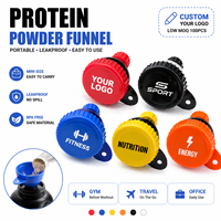 Vente chaude Logo Personnalisé 50ml En Plastique Portable Supplément Entonnoir Conteneur Protéine Poudre Entonnoir pour Bouteilles D'eau & Shakers
