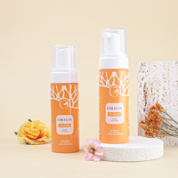 Flacon pompe mousse orange 100 ml, flacon en plastique pour nettoyant visage, emballage cosmétique de voyage rechargeable avec pompe moussante