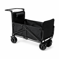 Chariot de camping robuste pour l'extérieur avec une capacité de charge de 150 kg pour la plage, le jardin, les pique-niques et le transport utilitaire