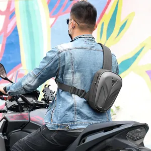 MOTOCENTRIC New Fashion Hard Shell Chest Bag zaino da moto Unisex Outdoor Riding Cross Body Bag con porta di ricarica USB