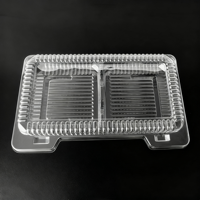 Boîte à gâteaux et gaufres en PET PP transparent et recyclable, à charnière, avec couleur et forme personnalisables et service OEM pour l'emballage alimentaire