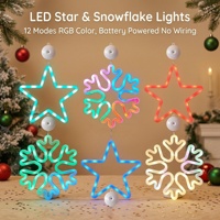 Guirlandes lumineuses en forme d'étoile, alimentées par piles, décoration pour Noël, les fêtes, les mariages, le jardin, l'extérieur, éclairage d'ambiance pour rideaux