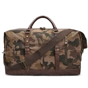 Large Casual Fashion Sport Gym Bag Tote Carry on Weekender Duffel Waterproof Custom Canvas Men Travel Duffel Bag