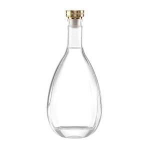 Emballage en verre pour bouteille de vin en verre de 750 ml, bouteille de whisky/vodka de 700 ml, bouteille de jus de fruits/liqueur de 375 ml, surface personnalisée avec bouchon - Product Image 2