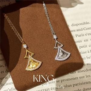 KING <b>Silver</b> Jewelry S925 Sterling <b>Silver</b> <b>Necklace</b> Geometric Pendant Women's Party Fashion Jewelry <b>Set</b> - Product Image 1