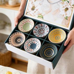 Hot Sale Eco-Friendly Special Shapes Kitchen Porcelain Mixing Bowl Portable Food Grade Bohemian Style Ceramic Bowl Gift <b>Sets</b> - Product Image 3