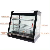 Vitrine électrique commerciale d'isolation thermique, machine en verre d'isolation d'affichage de nourriture chaude de 3 couches