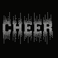 Transferts thermocollants personnalisés en strass pour T-shirts – Motifs Bling pour la cheerleading