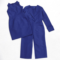 Nouvelle Collection : Ensemble Robe et Blazer Longue Manches Couleur Unie, Tissu Tissé Respirant, Taille Cintrée, Idéal pour le Bureau et les Occasions Formelles en Automne