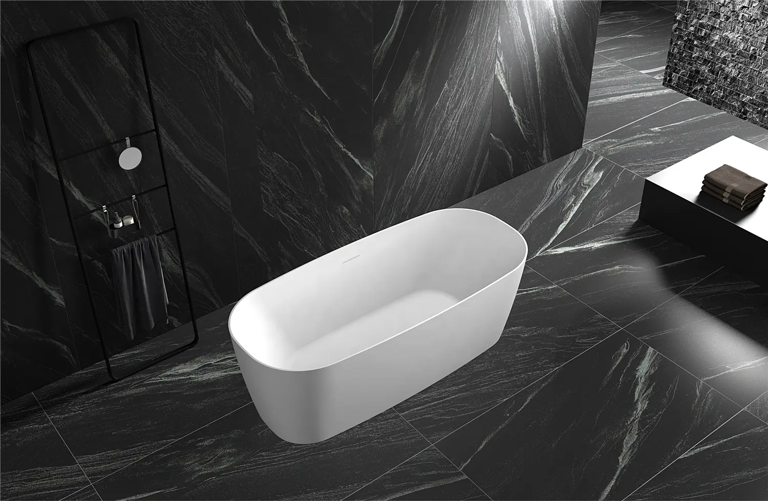 TNS-7606B Freestanding Acrylic Bathtub For Bathroom Japanese Style Bathtub Deep Soaking Bathtub