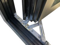Ventanas Abatibles Modernas de Aleación de Aluminio Penjoy con Doble Acristalamiento, Triple Aislamiento Térmico y Malla de Fibra de Vidrio