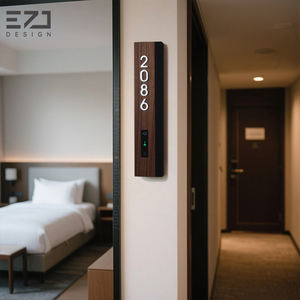 แผ่นป้ายไฟ LED ประตูห้องโรงแรมทำจากไม้อิเล็กทรอนิกส์พร้อม DND Mur บริการแขกติดตั้งง่าย - Product Image 3