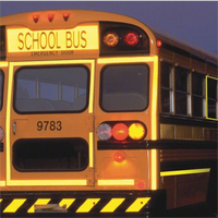 Autocollant réfléchissant de signe d'autobus scolaire auto-adhésif de feuille réfléchissante de catégorie de diamant