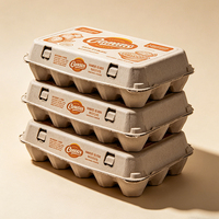 Nouvel Emballage Alimentaire Industriel Écologique Pliable pour Œufs avec Impression Jet d'Encre UV, Étiquetage de Sécurité et Artwork Personnalisé pour Ferme Biologique