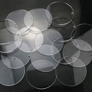 Disque en acrylique transparent personnalisé découpé au laser, cercle en plexiglas, <span class=keywords><strong>plaque</strong></span> en PMMA pour projets de bricolage, artisanat, fabrication, service OEM - Product Image 2