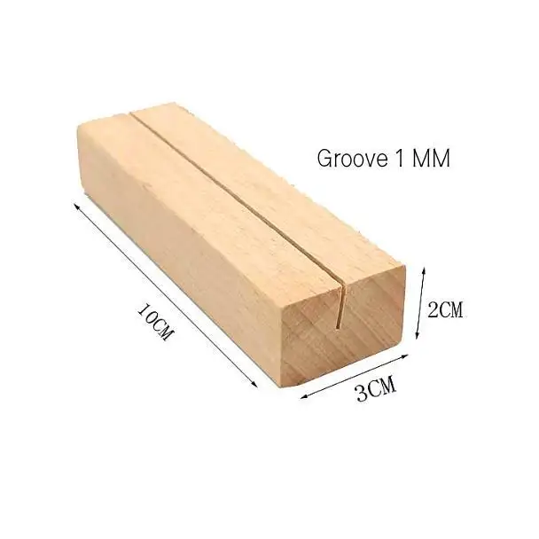 2024 Bamboo Custom Business Cards Base Natural Wood Photo Postcard Greeting Card Display Stand Canteen