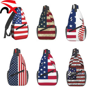 Sac à bandoulière unisexe de haute qualité avec drapeau américain <span class=keywords><strong>pour</strong></span> jeunes adultes, idéal <span class=keywords><strong>pour</strong></span> la randonnée et le cyclisme - Product Image 1