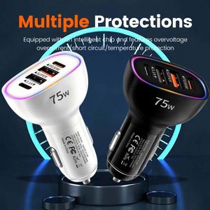 ที่ชาร์จในรถยนต์แบบแม่เหล็ก 3 พอร์ต PD 75W QC3.0 รุ่นใหม่ พร้อมพอร์ต Type-C สำหรับโทรศัพท์มือถือ แล็ปท็อป หูฟัง และกล้อง - Product Image 1