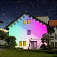 Lampes LED Modernes Étanches IP65 RGB DC 24V 1.4W, Corps en PC Durable, Lumière du Jour 5000K, pour Avant-Toits, Patios, Jardins, Extérieur