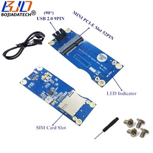 MB USB 2.0 9pin tiêu đề mpcie Mini PCI-E mô-đun không dây Adapter + Cáp tín hiệu 1 khe cắm thẻ Sim cho 3G 4G wwal LTE <span class=keywords><strong>Modem</strong></span> - Product Image 1