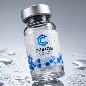 Wholesale Custom Design Peptide Vial Labels <b>Waterproof</b> Oilproof Adhesive <b>Stickers</b> For Different Sizes Peptide Storage Glass Vial - Product Image 3