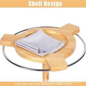 Wooden Eyeglasses Storage <b>Rack</b> 12 Slots Round Desktop Display Stand for Sunglasses and <b>Glasses</b> Organization - Product Image 4