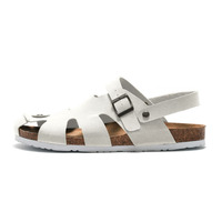 Sandales de plage d'été personnalisées pour hommes, chaussures plates d'extérieur, chaussures à glissière en liège pour hommes, pantoufles d'été en PU by Sea \ by Air Daily Wear