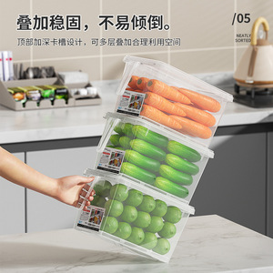 Food Storage <b>Containers</b> Rectangle Plastic Lid Freezer Safe <b>Refrigerator</b> Organizer - Product Image 3