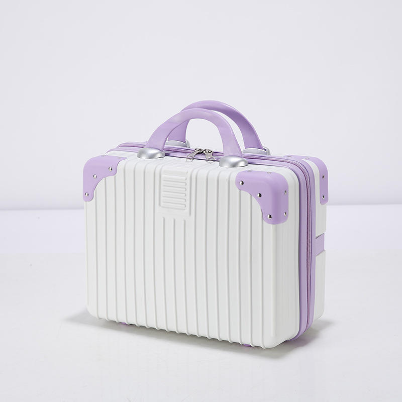 Design rétro à quatre coins (blanc avec coins violets)