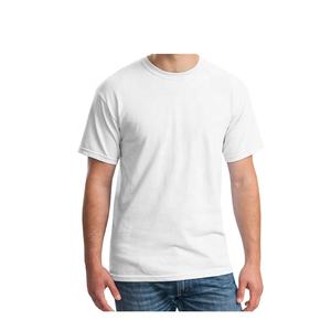 Venta al por mayor OEM impreso 100% algodón manga corta hombres cuello redondo Camiseta alta calidad talla grande compresión Jersey verano color blanco - Product Image 1