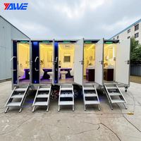 WC mobile extérieur VIP, salle de bain moderne de luxe en acier, remorque sanitaire portable, toilettes pour camping, salle de douche pour appartements
