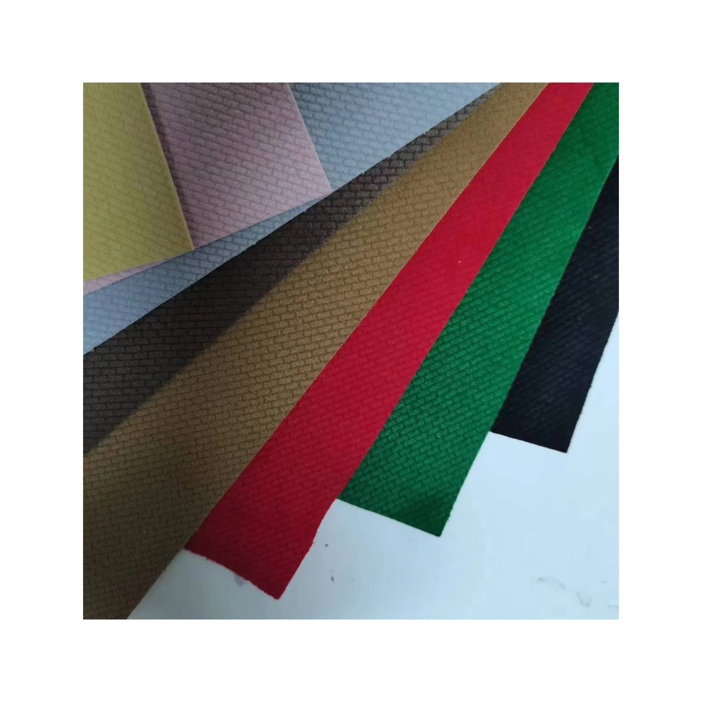 Giá Tốt 100% Polyester Hàn Quốc Mềm Nhung Nhuộm Dệt Tráng Giấy Cổ Vải Trong Thiệu Hưng