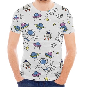 Magliette personalizzate blu cartone animato astronauta <span class=keywords><strong>NASA</strong></span> stampa Logo estivo stampa moda manica corta <span class=keywords><strong>T</strong></span>-<span class=keywords><strong>shirt</strong></span> Fitness uomo all'ingrosso - Product Image 2