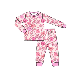 ชุดนอนเด็กแขนยาวลายวาเลนไทน์ ดีไซน์ใหม่ ขายส่งเสื้อผ้าเด็ก - Product Image 4